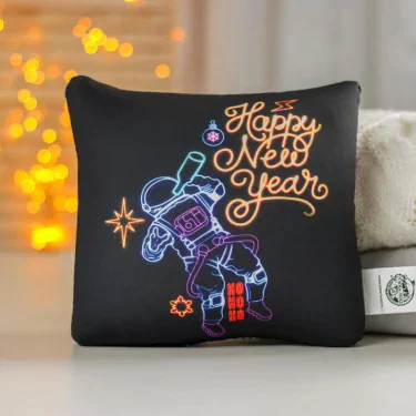 Подушка декоративная антистресс Happy New Year, 20х20 см
