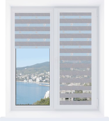 Рулонная штора День-ночь Уни 2 Elegant серый