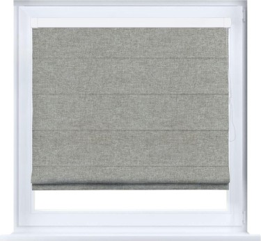 Римская штора «Кортин» кассетная, ткань лён кашемир серый