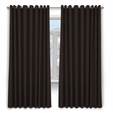 Шторы на люверсах ткань блэкаут однотонный, венге
