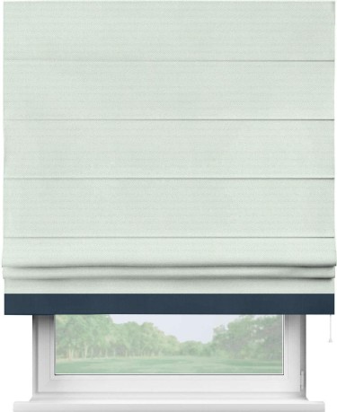 Римская штора «Кортин» с кантом Джестер, для проема, ткань блэкаут однотонный дымчато-молочный