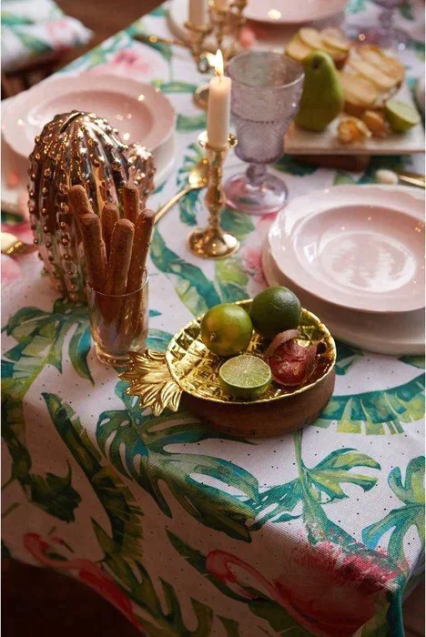 Скатерть "Доляна" Tropical kitchen 110х144 см, 100% хлопок, 164 г/м2