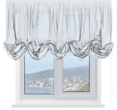 Австрийская штора «Cortin», лён шампань