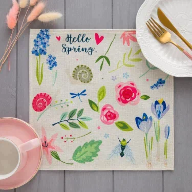 Салфетка декоративная "Spring" 30*30см,100% п/э