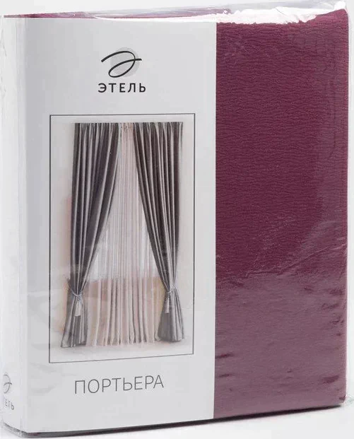 Штора портьерная "Этель" ширина 135 см, высота 250 см, цвет фиолетовый, матовая