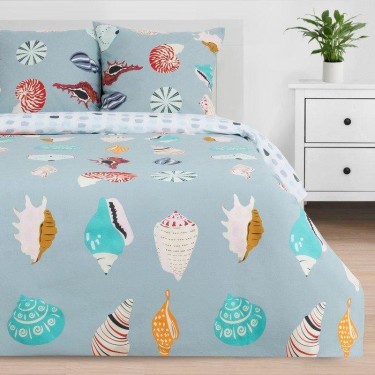 Постельное бельё Этель 1.5 сп Sea shell 143*215 см,150*214 см, 70*70 см 2 шт