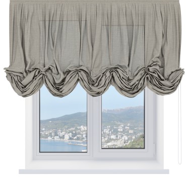 Австрийская штора «Cortin», лён бежевый