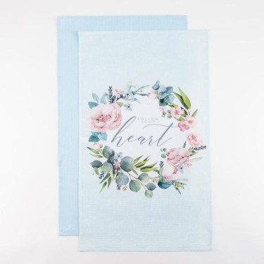 Набор полотенец "Этель" Heart 2 шт, 100% хлопок