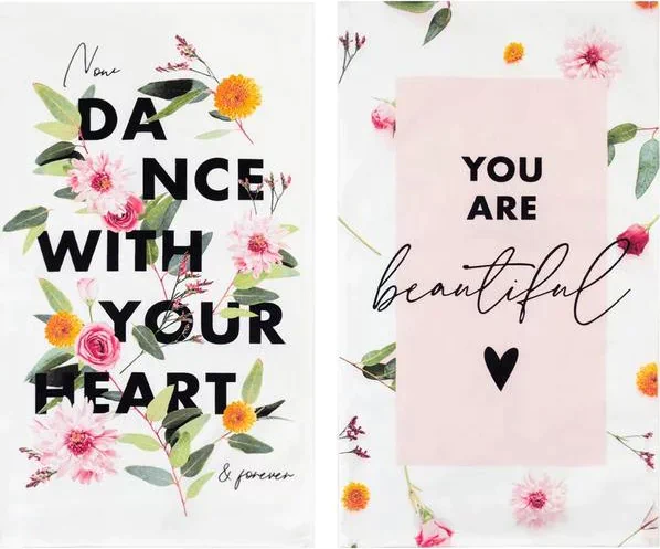 Набор кухонных полотенец Этель You are beautiful, 35х60 см-2шт, 100% хл, саржа 190 г/м2