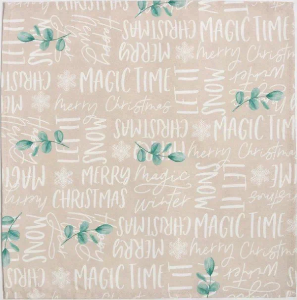 Набор салфеток Этель "Beautiful Сhristmas" 46х46 см - 4шт., 100%хл, саржа 190 г/м2