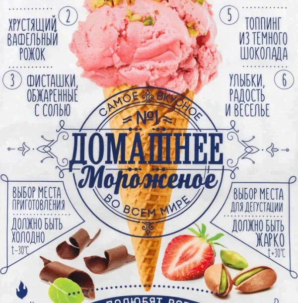 Полотенце "Этель" Домашнее мороженое 40х73 см, 100% хл, саржа 190 гр/м2