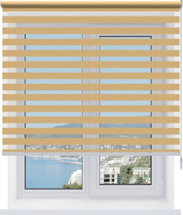 Рулонная штора День-ночь Wood бежевый