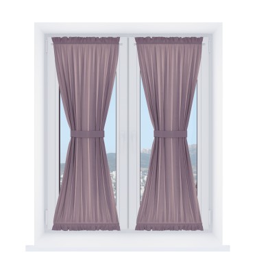 Штора песочные часы «Кортин» блэкаут однотонный брусника