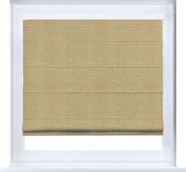 Римская штора «Кортин» кассетная, ткань лён бежевый
