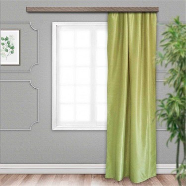 Штора портьерная Бамбук 135х260 см 1 шт, зелёный, жаккард, пэ 100%