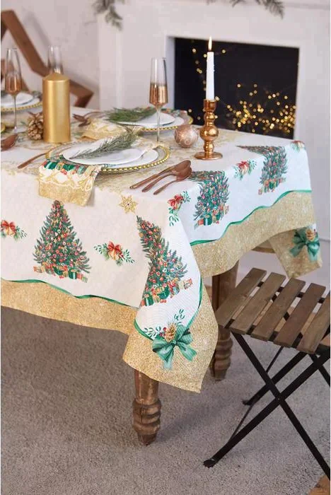 Набор столовый Этель "Golden Christmas" скатерть 150*180 +/-3см с ГМВО, салф.40х40см - 8шт,