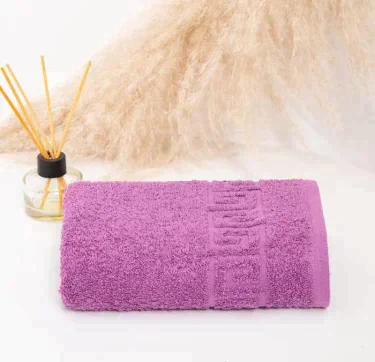 Полотенце махровое с греческим бордюром 50х90 см, AMETHYST, хлопок 100%, 430г/м2