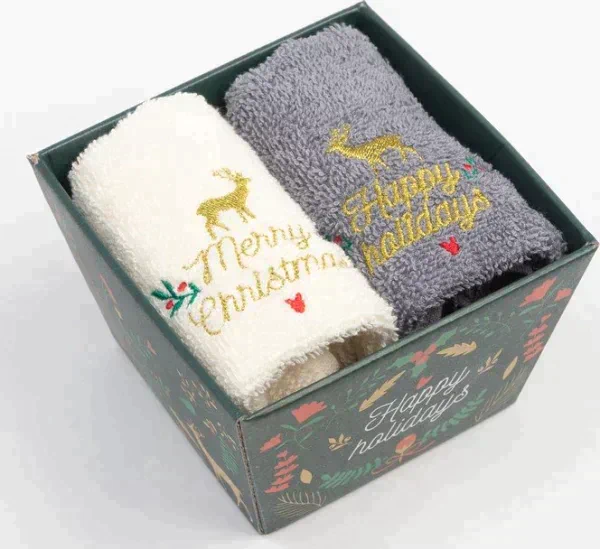 Набор полотенец "Merry christmas" 30х60 см-2шт, 100% хлопок 340 г/м2