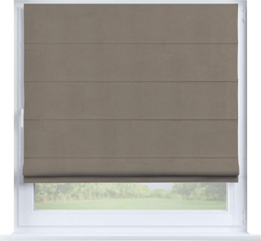 Римская штора «Кортин» на створку, ткань вельвет кофейный