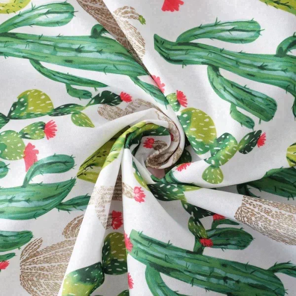 Скатерть Доляна Кактусы 145*300 см, 100% п/э