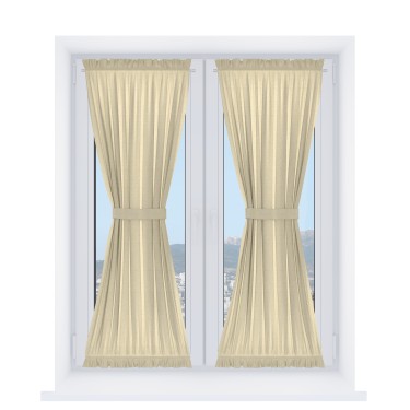 Штора песочные часы «Кортин», ткань софт однотонный светло-бежевый