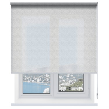 Рулонная штора Лен белый