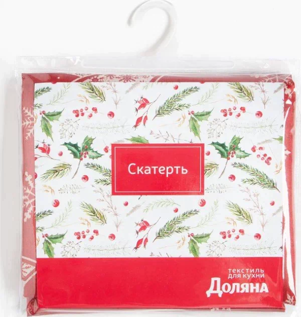 Скатерть Доляна "Ёлочки" 145*260 +/- 2 см, 100% п/э