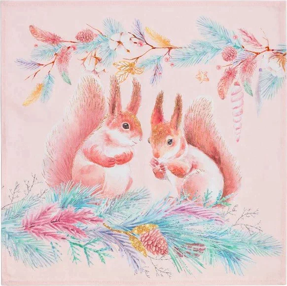 Набор столовый Pink magic: скатерть 150х110см +/-3см с ГМВО, салфетки 40х40см-4 шт, хл100%