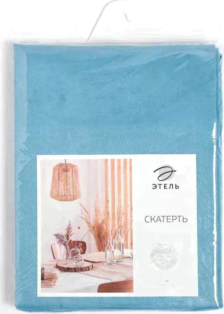 Скатерть Этель Cozy 150*180 +/-3см, цв.серо-синий, пл. 192 г/м2, хл с ВГМО