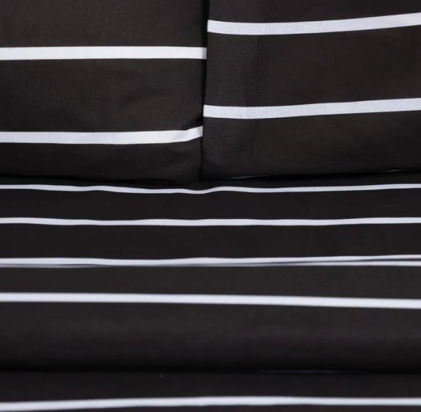 Постельное бельё Этель 1.5сп Black stripes 143х215 см,150х214 см, 70х70 см-2 шт, 100% хлопок,поплин