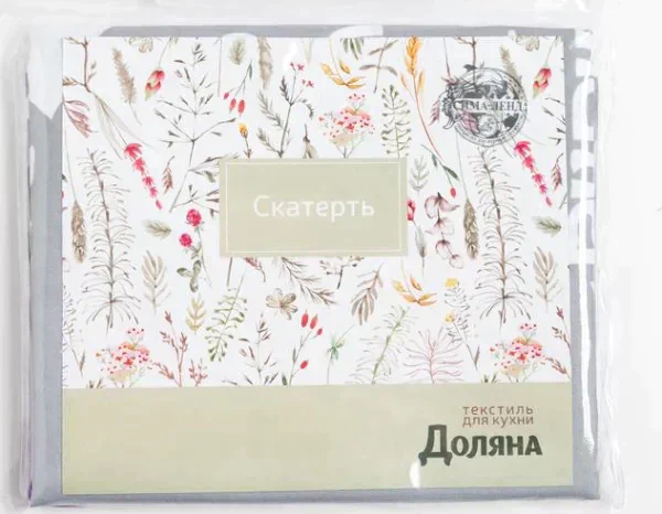 Скатерть Доляна «Листья» 140×180 см, 100% п/э