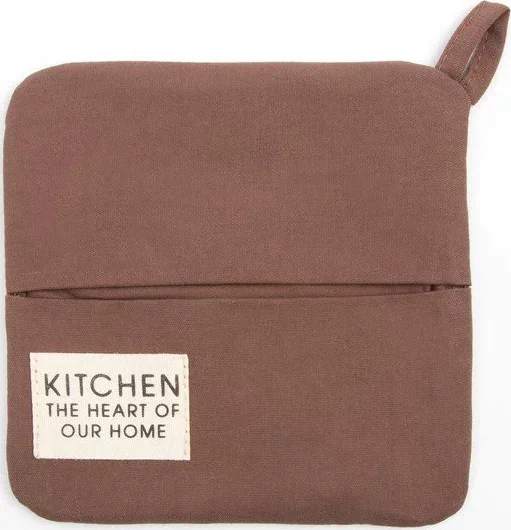 Набор кух. Этель Kitchen, цв. коричневый, варежка-прихватка 18х29 см, прихватка 19х19 см