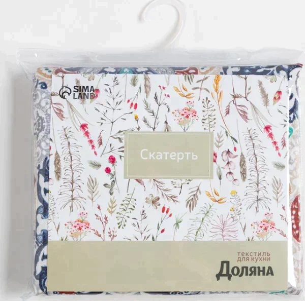 Скатерть Доляна «Узоры» 145х110 см, 100% п/э