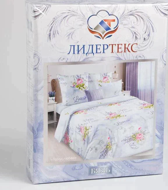 Постельное бельё Евро ЛидерТекс «Город любви» 200х220, 220х240, 70х70 2шт