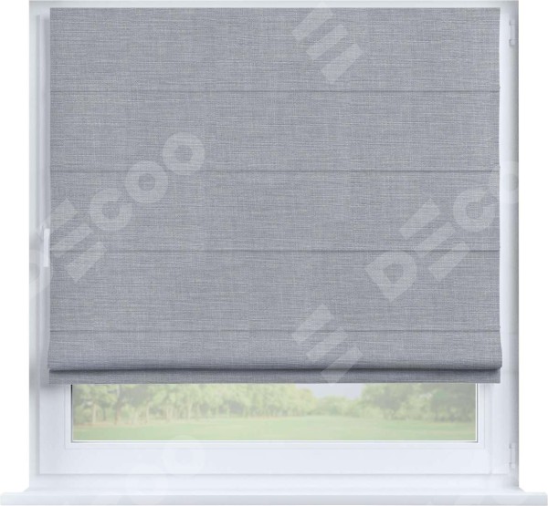 Римская штора «Кортин» на створку, ткань лён серый