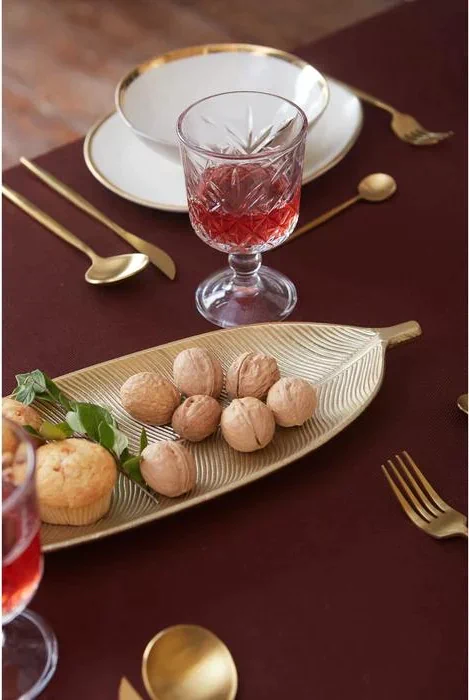 Скатерть "Этель" Cozy 150*300 +/-3см, цв.шоколад, пл. 192 г/м2, хл с ВГМО