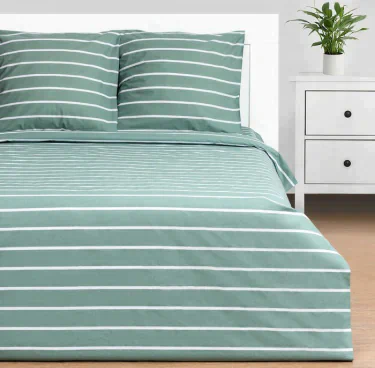 Постельное бельё Этель Евро Mint stripes 200х217 см, 220х240 см, 70х70см-2 шт, 100% хлопок,поплин