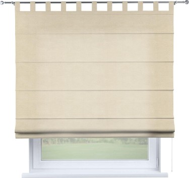 Римская штора на петлях «Кортин», ткань лён кашемир шампань