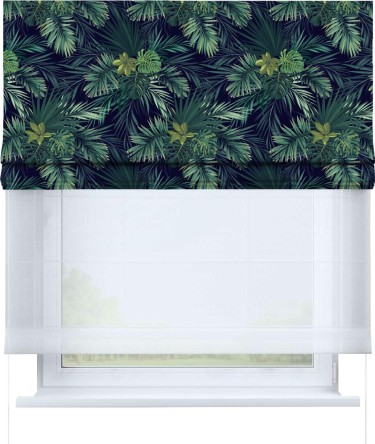 Римская штора «Кортин» день-ночь «Пальмовые листья»