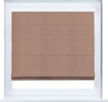 Римская штора «Кортин» кассетная, ткань вельвет брусничный джем