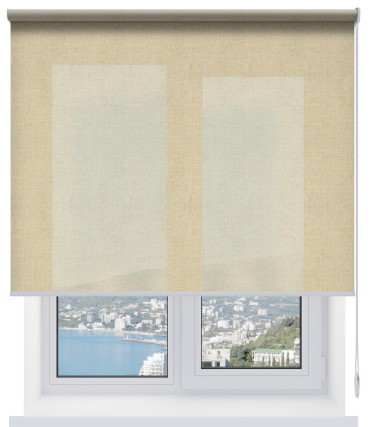 Рулонная штора Лен бежевый