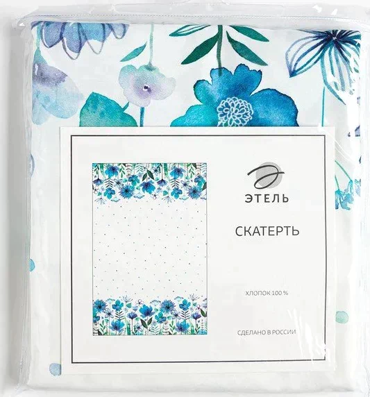 Скатерть "Этель" Незабудки 149х180см, 100% хл, саржа 190 г/м2