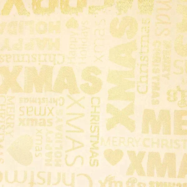 Скатерть Этель «Новый год: Merry xmas» цвет золотой, 142*220 +/-3 см, 115 ±10 гр, 100% п/э