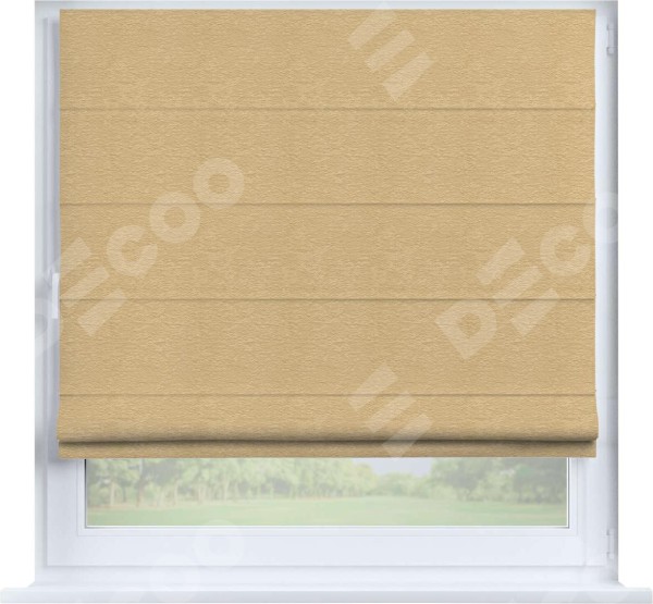 Римская штора «Кортин» на створку, ткань софт однотонный бежевый