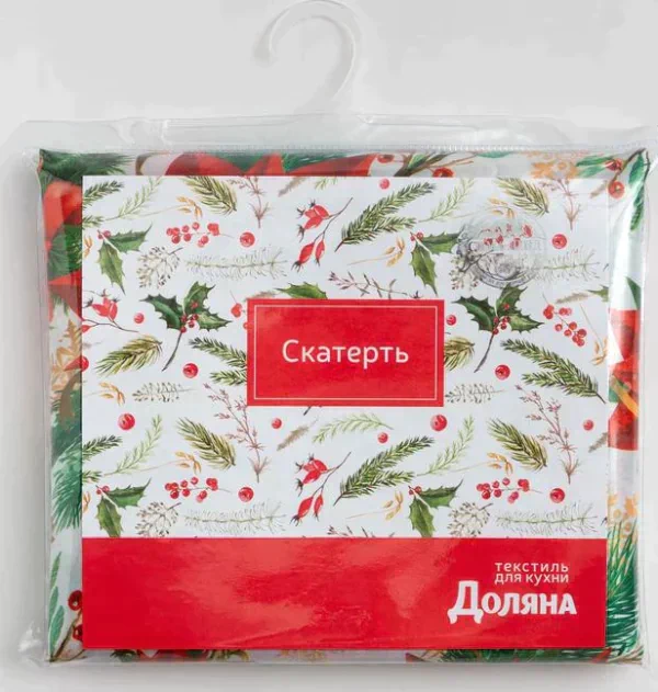 Скатерть Доляна «Новый год: Праздник зимы» 145*180 см, 100% п/э
