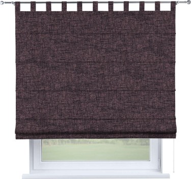 Римская штора «Кортин», рогожка димаут розово-коричневый, на петлях