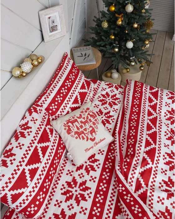 Постельное белье LoveLife 1,5сп Christmas ornament 143*215см,150*225см,50*70см-2шт