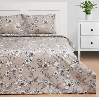 Постельное бельё Этель 1,5 сп Magnolia, пододеяльник 143х215 см, наволочки 50х70 см 2 шт, 100% хл,перкаль