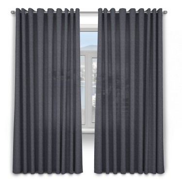 Шторы на люверсах ткань софт однотонный графит