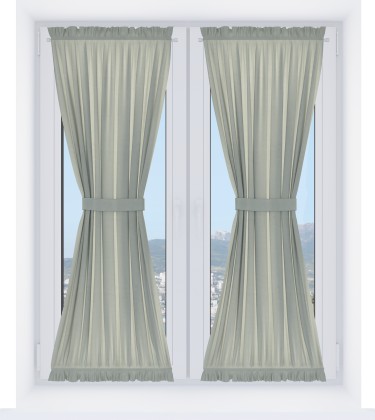 Штора песочные часы «Кортин» вельвет светло-серый